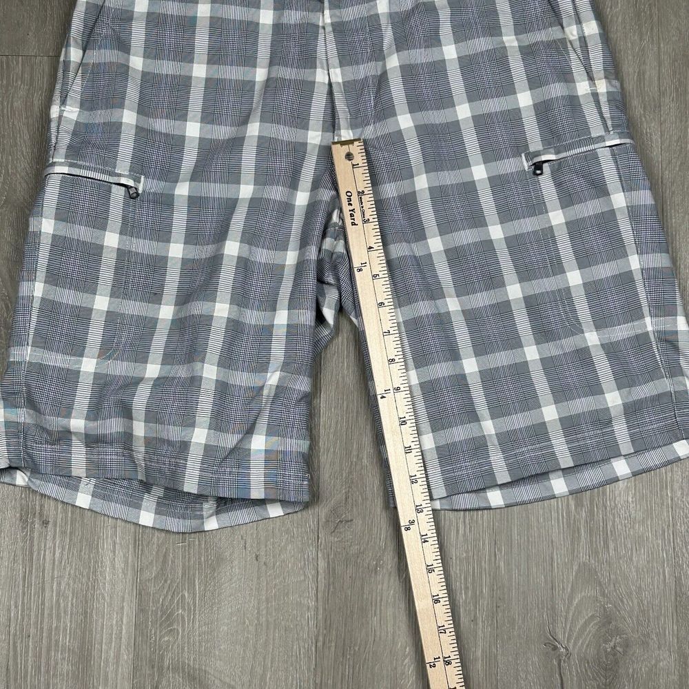 Black‎ Brown 1826 Plaid Golf Shorts Mens 34 Flat Front Cotton *Needs Washed* - Picture 8 of 9